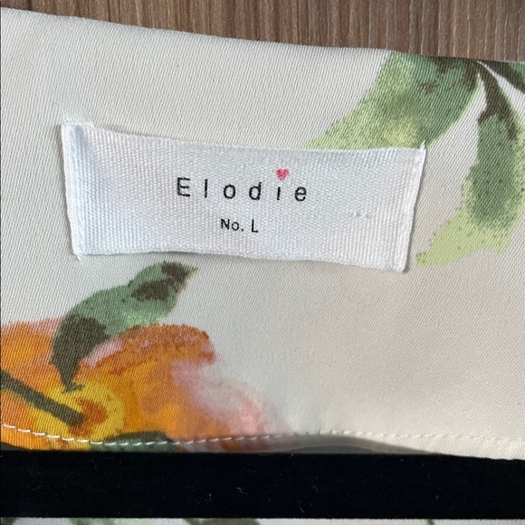 Elodi Floral Button-Up Blouse - Cream and Orange - Picture 2 of 5